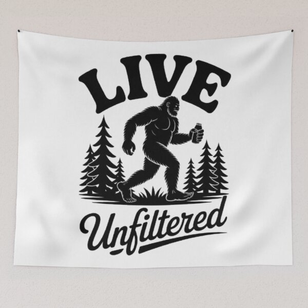Item preview, Live Unfiltered – Bigfoot Wilderness Adventure Graphic designed and sold by NewUSShop.