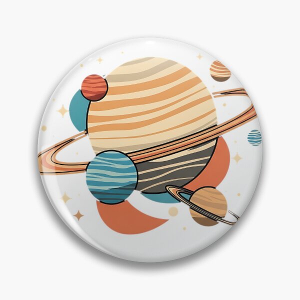 Item preview, Vintage Retro Solar System Badge designed and sold by iwzzuel.