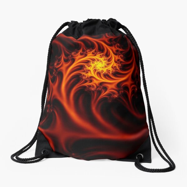 Fire in the Sky Drawstring Bag