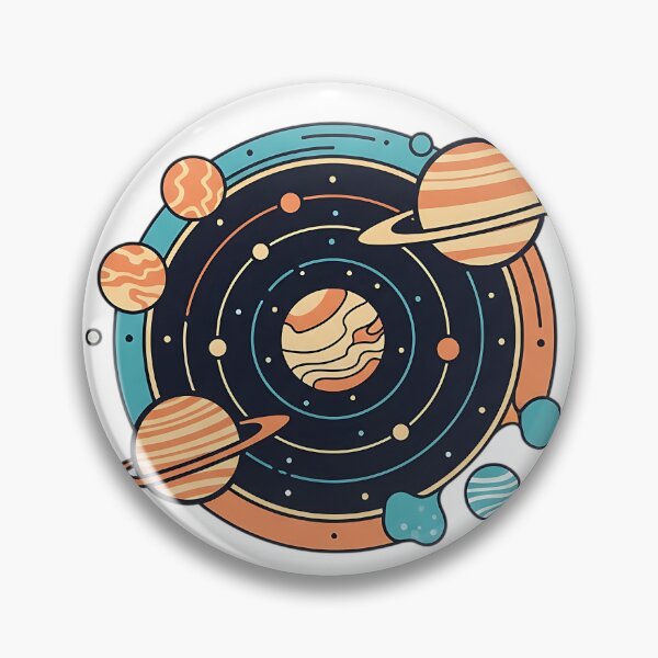 Item preview, Vintage Retro Solar System Badge designed and sold by iwzzuel.