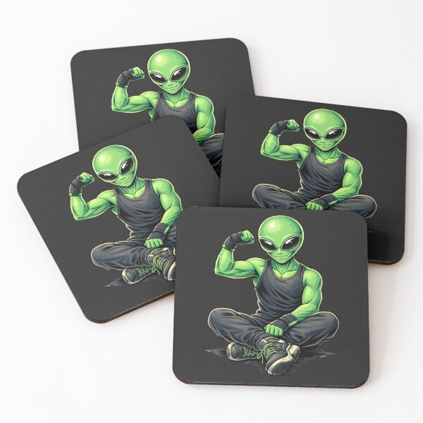 Item preview, Fitness Gym Alien – Strength Discipline Workout Aesthetic Art designed and sold by ColorSplash123.