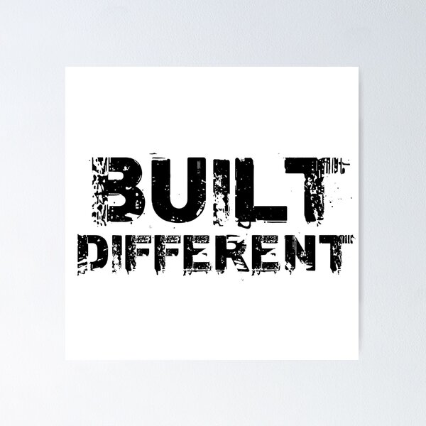 Item preview, Built Different – Motivational Gym Mindset Design designed and sold by Chippychips1.