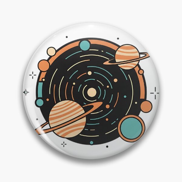 Item preview, Vintage Retro Solar System Badge designed and sold by iwzzuel.