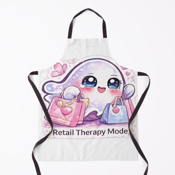 Item preview, Retail Therapy Mode Kawaii Ghost Sticker – Cute Shopping Aesthetic designed and sold by AestheticLoveArt.