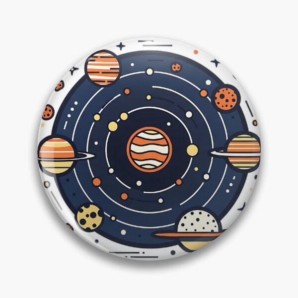 Item preview, Vintage Retro Solar System Badge designed and sold by iwzzuel.