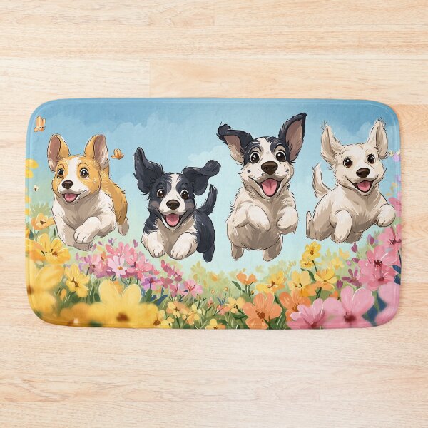 Item preview, Border Collies in flower designed and sold by bubblyrainbow.