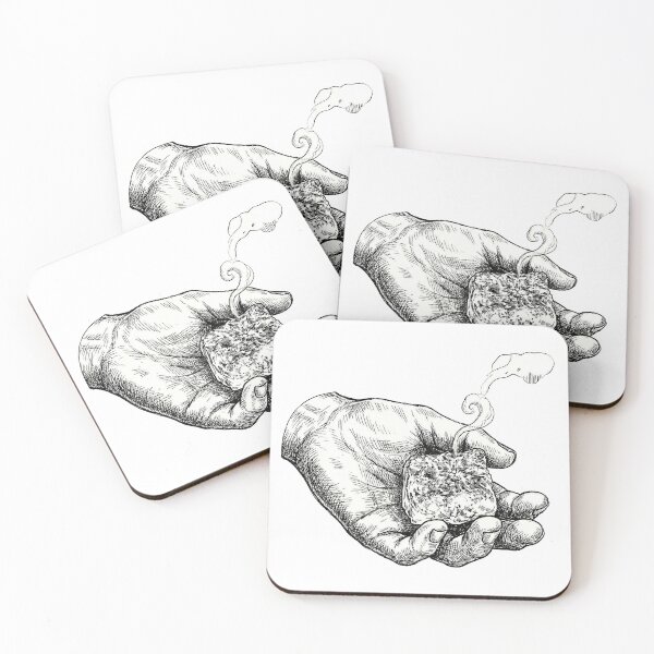 Item preview, Hand Holding Burning Coal designed and sold by Naux | Design & Illustration.
