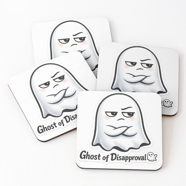 Item preview, Ghost of Disapproval Sticker – Funny Sarcastic Cute Ghost designed and sold by AestheticLoveArt.