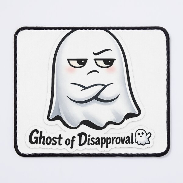 Item preview, Ghost of Disapproval Sticker – Funny Sarcastic Cute Ghost designed and sold by AestheticLoveArt.