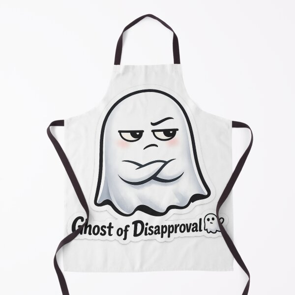 Item preview, Ghost of Disapproval Sticker – Funny Sarcastic Cute Ghost designed and sold by AestheticLoveArt.