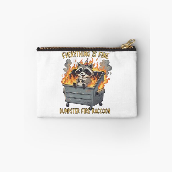 Item preview, Dumpster Fire Raccoon Sticker, Everything Is Fine, Funny Chaos Humor, Fire Dumpster designed and sold by Tamer ⭐⭐⭐⭐⭐.