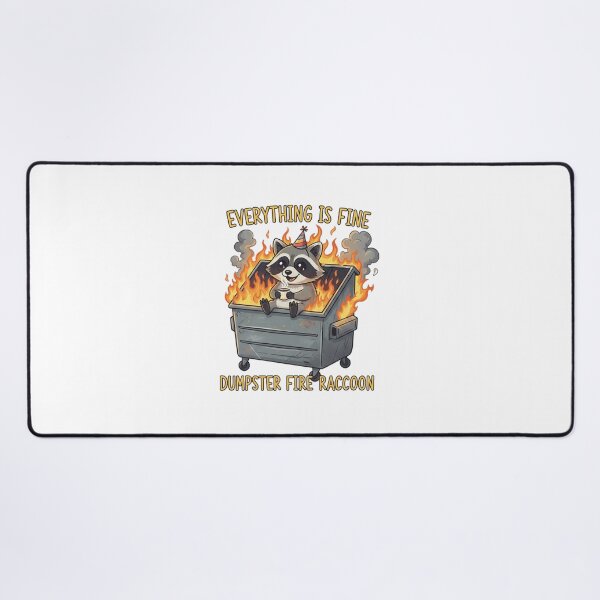 Item preview, Dumpster Fire Raccoon Sticker, Everything Is Fine, Funny Chaos Humor, Fire Dumpster designed and sold by Tamer ⭐⭐⭐⭐⭐.
