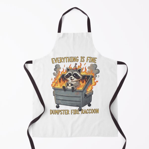 Item preview, Dumpster Fire Raccoon Sticker, Everything Is Fine, Funny Chaos Humor, Fire Dumpster designed and sold by Tamer ⭐⭐⭐⭐⭐.