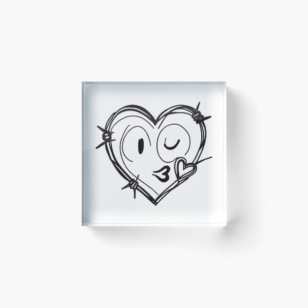 Item preview, Barbed Wire Heart Blowing a Kiss designed and sold by Kazzasthings.