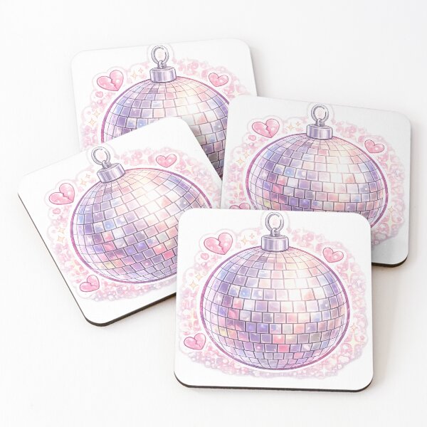 Item preview, Pastel Disco Ball Sticker – Kawaii Pink Aesthetic Vinyl Decal, Cute Sparkly Heart Y2K Soft Girl Laptop Sticker, Girly Planner Decor designed and sold by AestheticLoveArt.