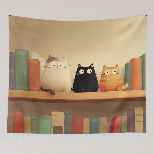 Item preview, Cats and Books designed and sold by bubblyrainbow.