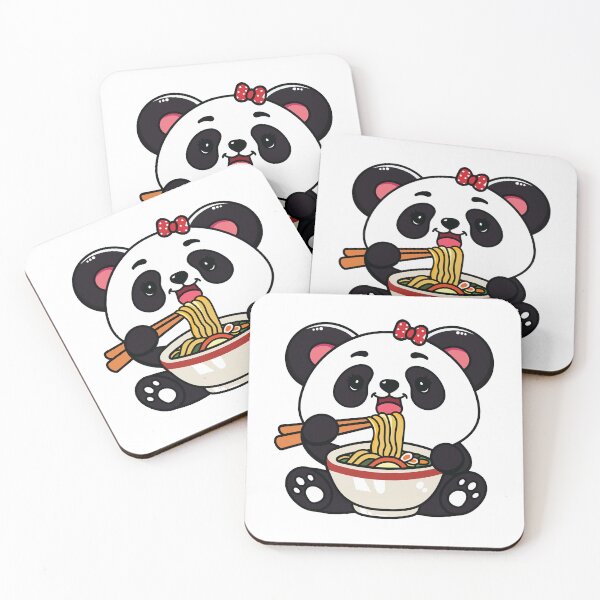 Item preview, Kawaii Panda Eating Ramen designed and sold by Marshallamoakohene.