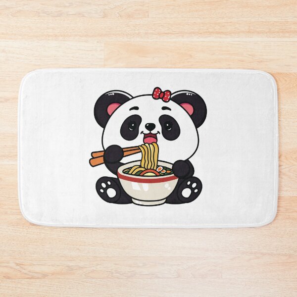 Item preview, Kawaii Panda Eating Ramen designed and sold by MarshallStickerX.