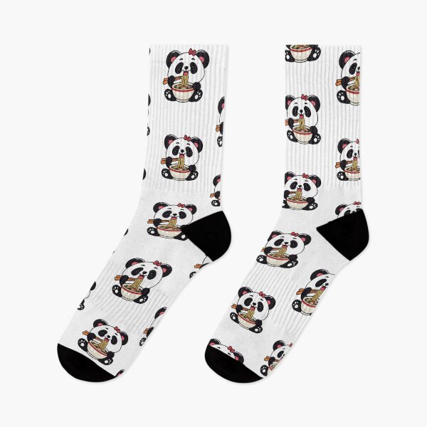 Item preview, Kawaii Panda Eating Ramen designed and sold by MarshallStickerX.