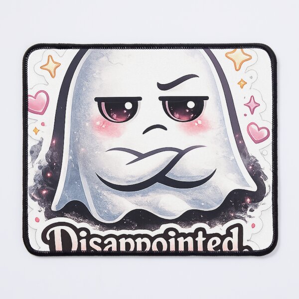 Item preview, Disappointed Ghost Sticker, Spooky Cute Kawaii Ghost Vinyl Decal, Moody Aesthetic Halloween Laptop Sticker, Funny Sarcastic Planner Sticker designed and sold by AestheticLoveArt.
