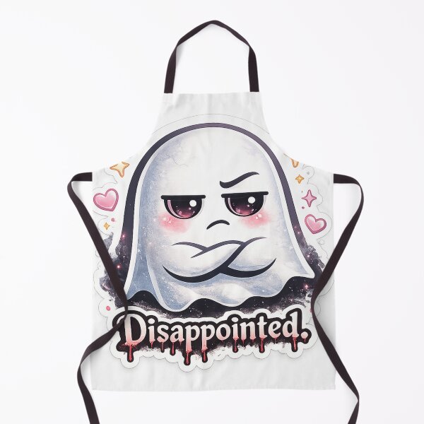 Item preview, Disappointed Ghost Sticker, Spooky Cute Kawaii Ghost Vinyl Decal, Moody Aesthetic Halloween Laptop Sticker, Funny Sarcastic Planner Sticker designed and sold by AestheticLoveArt.
