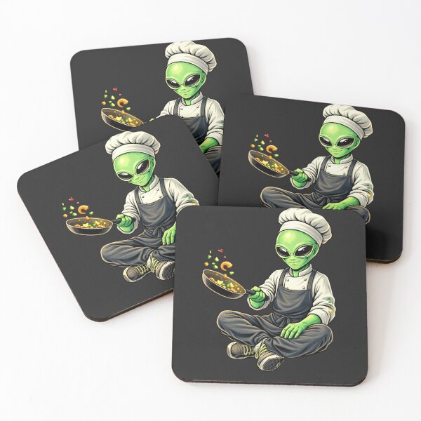Item preview, Chef Cooking Alien – Culinary Creative Kitchen Aesthetic Character Art designed and sold by ColorSplash123.