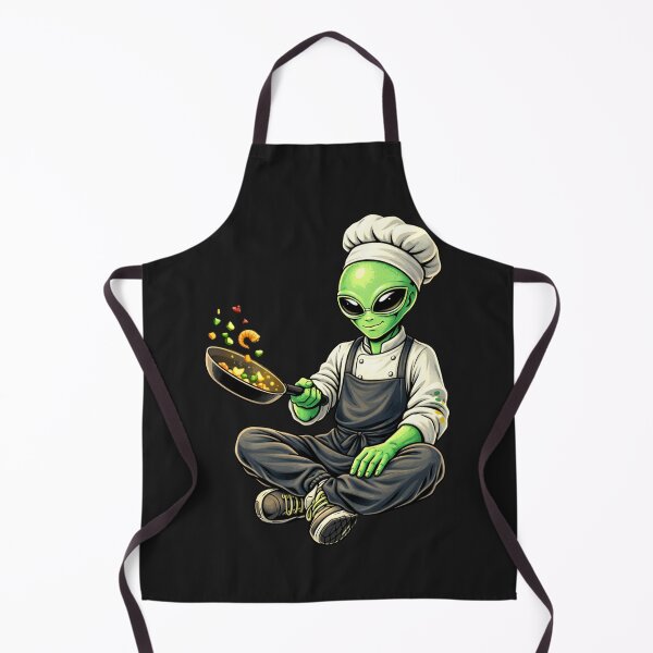 Item preview, Chef Cooking Alien – Culinary Creative Kitchen Aesthetic Character Art designed and sold by ColorSplash123.