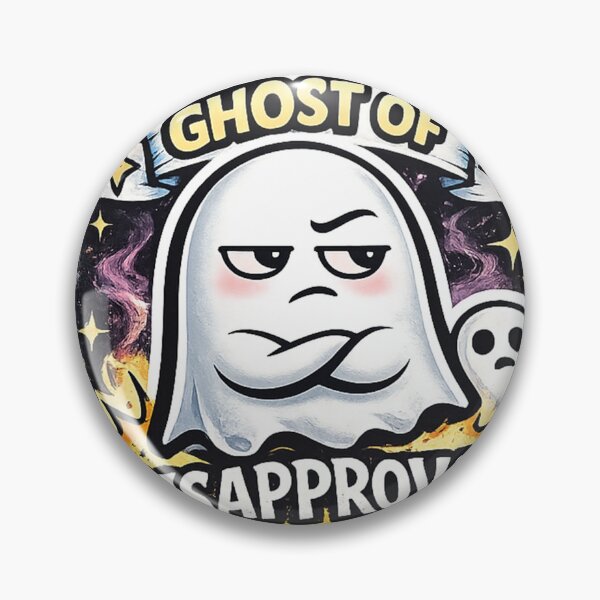 Item preview, Ghost of Disapproval Funny Cartoon Sticker Design | Cute Angry Ghost Meme Illustration designed and sold by AestheticLoveArt.