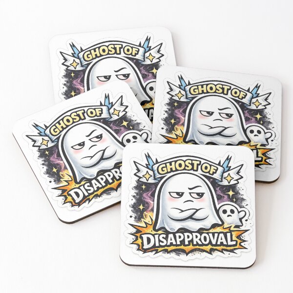 Item preview, Ghost of Disapproval Funny Cartoon Sticker Design | Cute Angry Ghost Meme Illustration designed and sold by AestheticLoveArt.