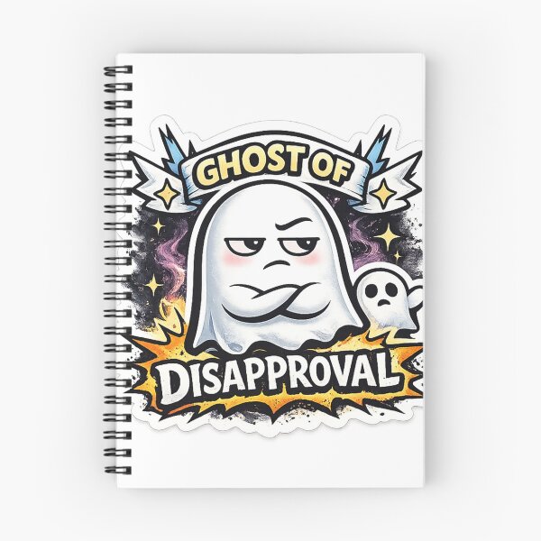 Item preview, Ghost of Disapproval Funny Cartoon Sticker Design | Cute Angry Ghost Meme Illustration designed and sold by AestheticLoveArt.