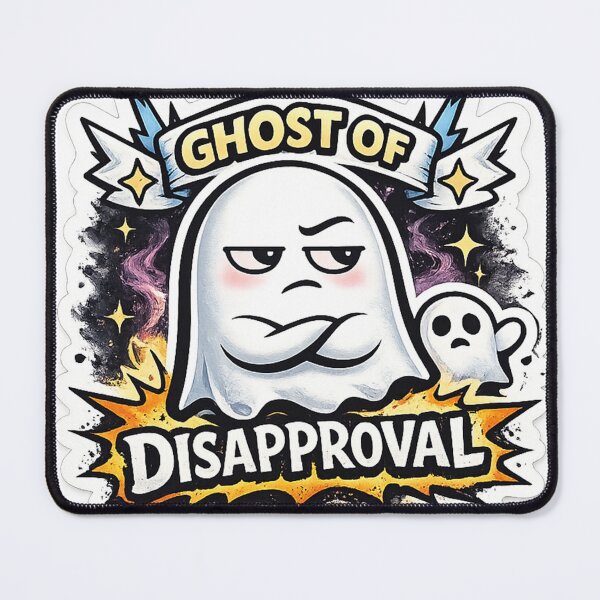 Item preview, Ghost of Disapproval Funny Cartoon Sticker Design | Cute Angry Ghost Meme Illustration designed and sold by AestheticLoveArt.