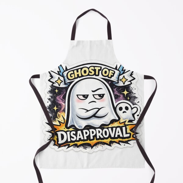 Item preview, Ghost of Disapproval Funny Cartoon Sticker Design | Cute Angry Ghost Meme Illustration designed and sold by AestheticLoveArt.