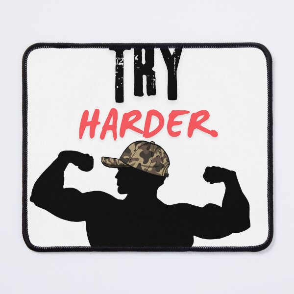 Item preview, Try Harder. Gym T-Shirt – Motivational Workout Fitness Shirt designed and sold by poomfitshirt.