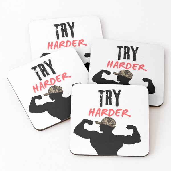 Item preview, Try Harder. Gym T-Shirt – Motivational Workout Fitness Shirt designed and sold by poomfitshirt.