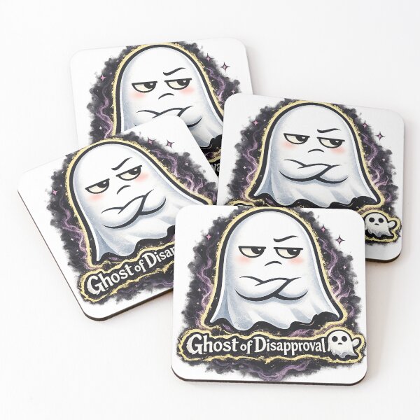 Item preview, Ghost of Disapproval Cute Angry Ghost Sticker | Funny Sarcastic Halloween Cartoon designed and sold by AestheticLoveArt.