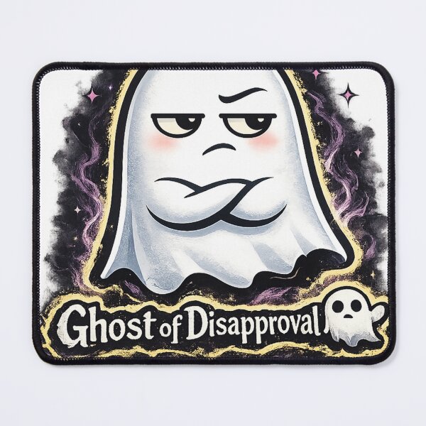 Item preview, Ghost of Disapproval Cute Angry Ghost Sticker | Funny Sarcastic Halloween Cartoon designed and sold by AestheticLoveArt.