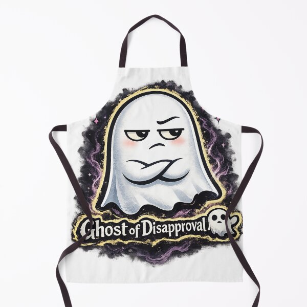 Item preview, Ghost of Disapproval Cute Angry Ghost Sticker | Funny Sarcastic Halloween Cartoon designed and sold by AestheticLoveArt.