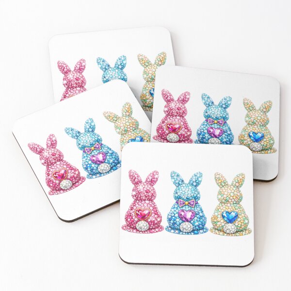 Item preview, Three Colorful Rhinestone Easter Bunnies designed and sold by Lbeck1869.