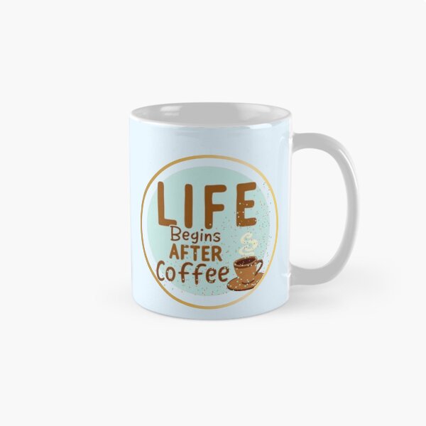 Item preview, Life Begins After Coffee Gold Circle - Luminous Morning Glow designed and sold by PriyaMagic.