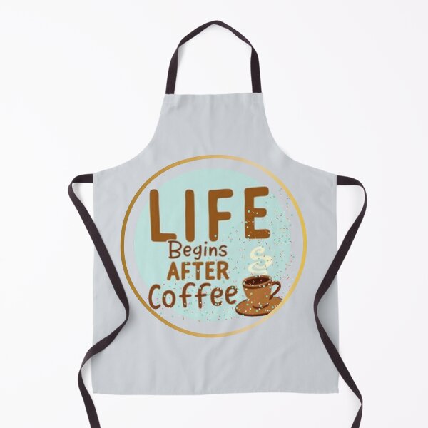 Item preview, Life Begins After Coffee Gold Circle - Luminous Morning Glow designed and sold by PriyaMagic.