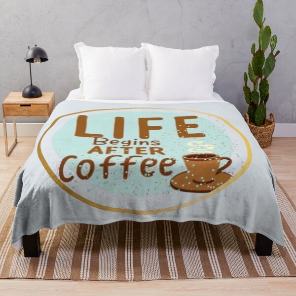 Item preview, Life Begins After Coffee Gold Circle - Luminous Morning Glow designed and sold by PriyaMagic.