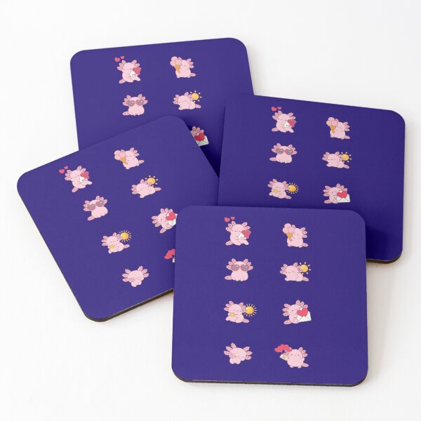 Item preview, Adorable Pink Axolotl Sticker Pack - Cute Kawaii Sea Creature Collection designed and sold by Tamer ⭐⭐⭐⭐⭐.