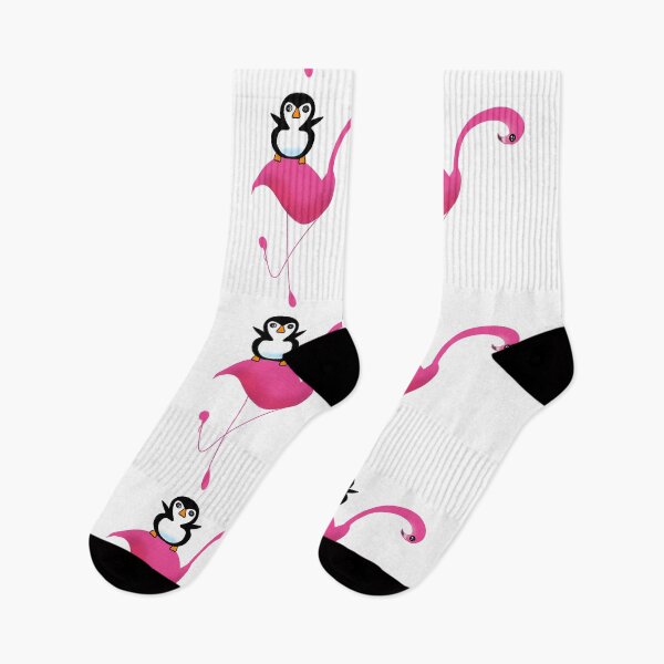 Item preview, Funny Penguin Riding Flamingo designed and sold by HopeAndHustle.