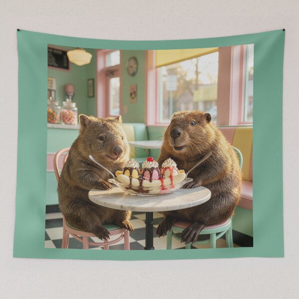 Item preview, Beaver and Wombat Share a Banana Split designed and sold by Tridentulus.