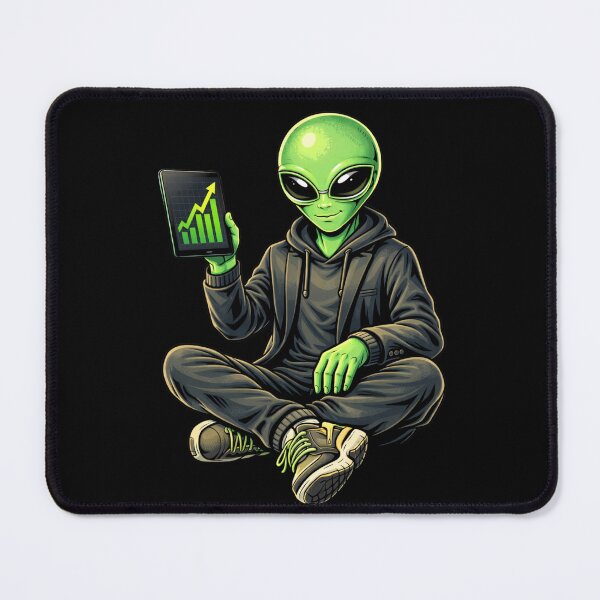 Item preview, Startup Founder Alien – Entrepreneur Hustle Tech Aesthetic Character Art designed and sold by ColorSplash123.