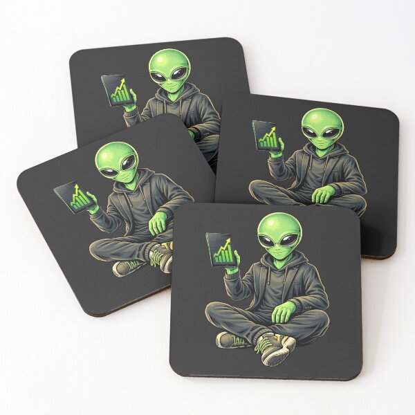 Item preview, Startup Founder Alien – Entrepreneur Hustle Tech Aesthetic Character Art designed and sold by ColorSplash123.