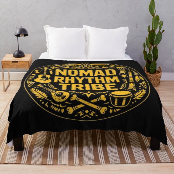 Item preview, Nomad Rhythm Tribe – Tribal Folk Punk Emblem Shirt designed and sold by wanado.