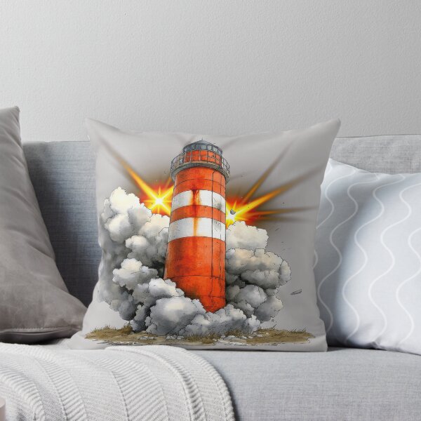 Item preview, Guiding Light – Bold Striped Lighthouse Art designed and sold by ChenEngEng.