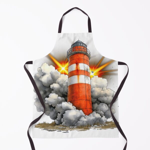 Item preview, Guiding Light – Bold Striped Lighthouse Art designed and sold by ChenEngEng.