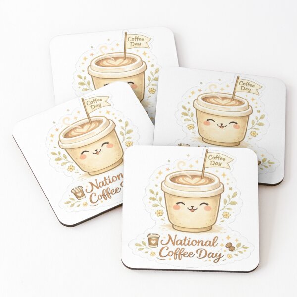 Item preview, Kawaii Coffee Cup for National Coffee Day Celebration designed and sold by Color Reverie.